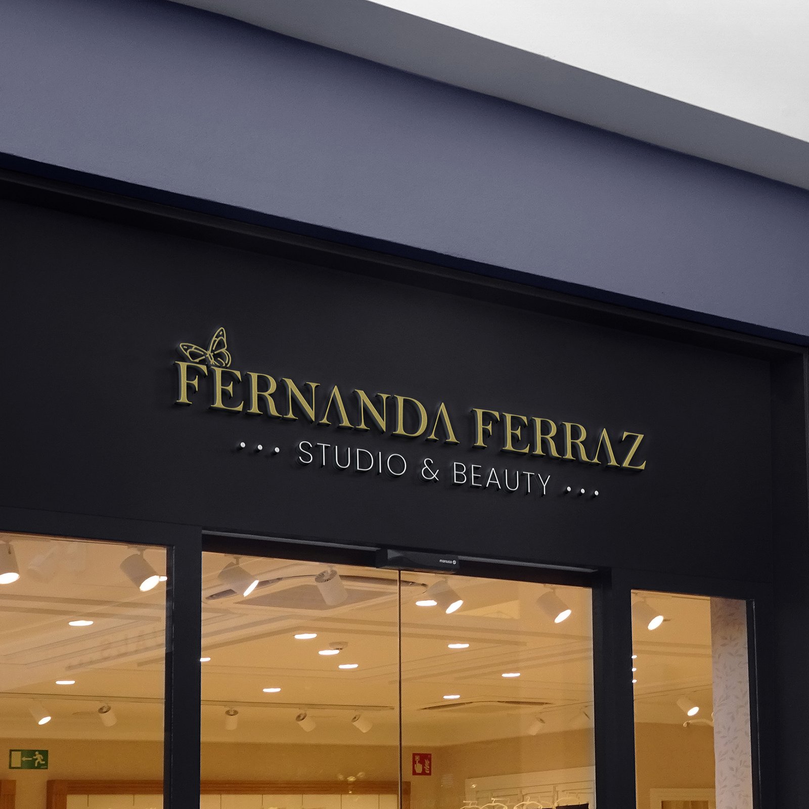 Fachada com identidade Fernanda Ferraz Studio & Beauty